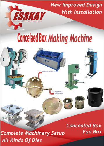 Concealed Box Making Machine