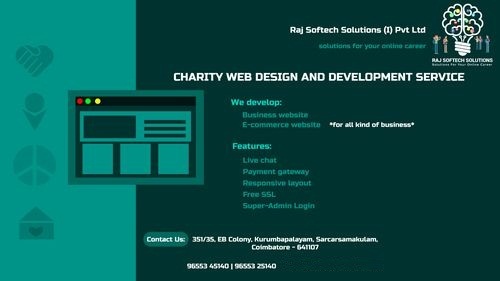 Charity Web Design And Development Services By Raj Softech Solutions India Pvt Ltd.