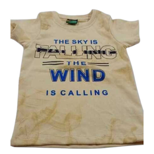 Printed Round Neck Boys T-Shirt - 100% Cotton, Available in All Sizes Customized Design | Short Sleeves, Multiple Colors, Bio Wash Care