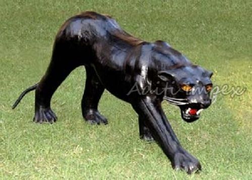 Handicraft Leather Panther Sculpture Size: Various Sizes Are Available