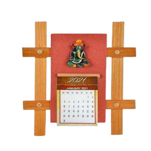 Bamboo Wall Calendar With Terracotta Ganesh Design