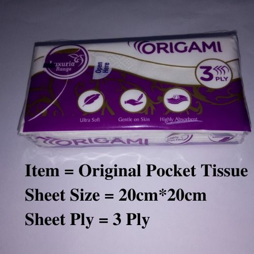 3 Ply Pocket Tissue Size: Vary