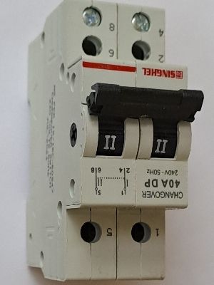 White Electrical Mini Change Over Switch