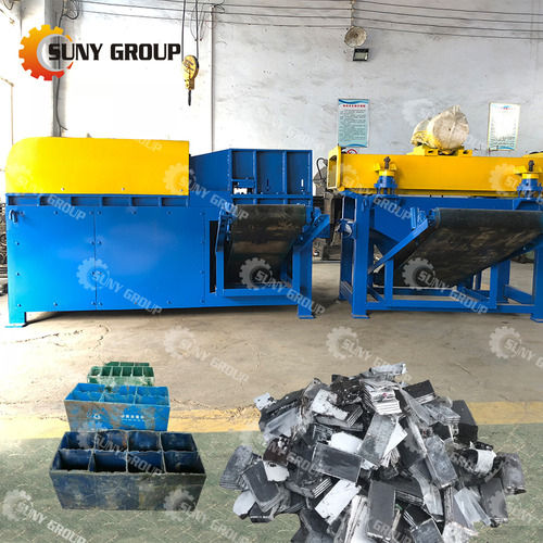 Blue Heavy Duty Electric Automatic Lead Battery Recycling Plant