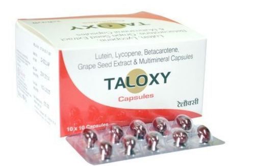 Taloxy Grape Seed Extract Lycopene Lutein Betacarotene Capsules Cool Dry Place