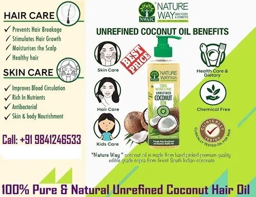 100% Pure Coconut Hair Oil