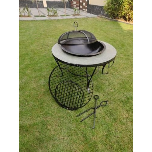 Bkr Barbecue Stone Fire Pit - Color: Black