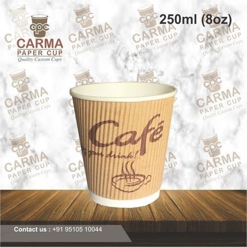 Brown Light Weight Ripple Paper Cup