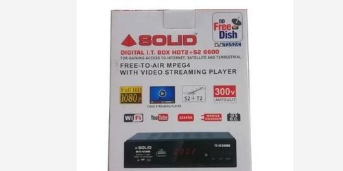 SOLID HDT2+S2-6600 FreeTo Air Video Streaming Box