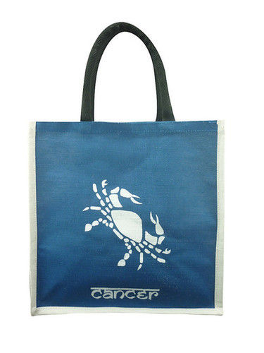 Cancer Printed Jute Lunch Bag