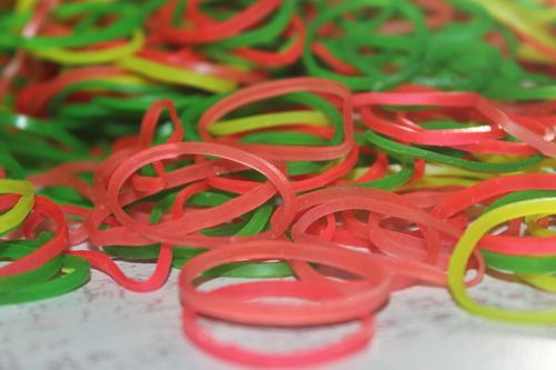 Multicolor Colored Nylon Rubber Band