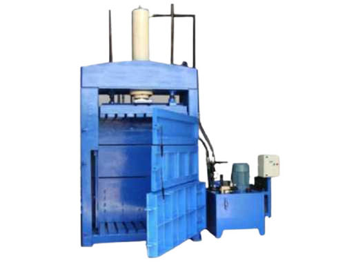 Sky Blue Semi Automatic Hydraulic Driven Baling Press