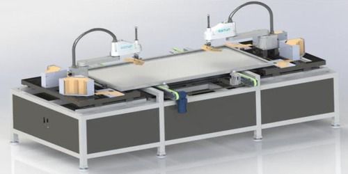 Various Colors Are Available Robot Automatic Angle Wrapping Station For Solar Modules Production Line