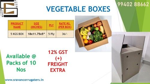 Mangoes and Vegetable 5kgs Packing Boxes