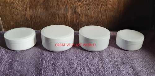 White & Customize Color Option Plastic Cosmetic Cream Jar