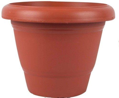 Brown Plastic Flower Pot Use: Planting