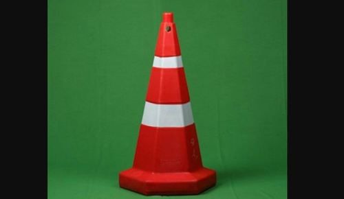 4.5 Kilogram Hexagonal Plastic Traffic Cone Size: 750Mm