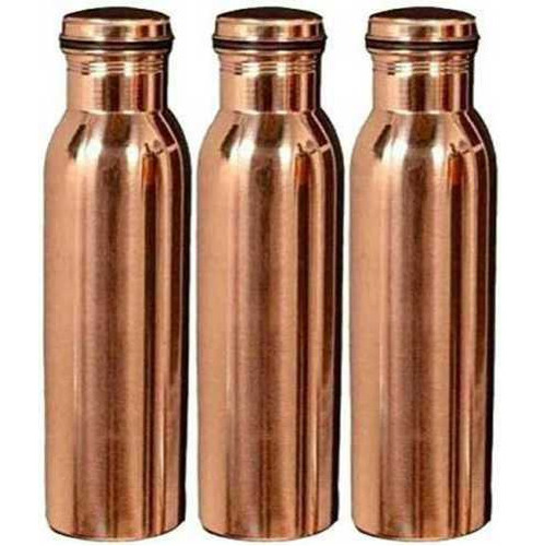 Polished Copper Water Bottle - Material: Metal