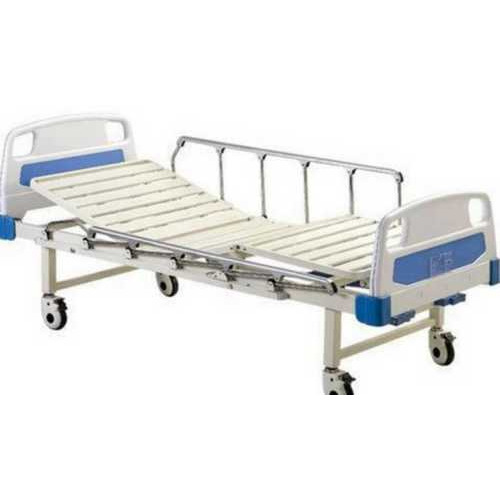 Adjustable Iron Hospital Bed - Color: White