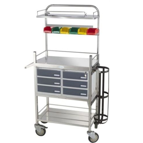 Steel Crash Cart Hospital Trolley - Feature: Eco-Friendly