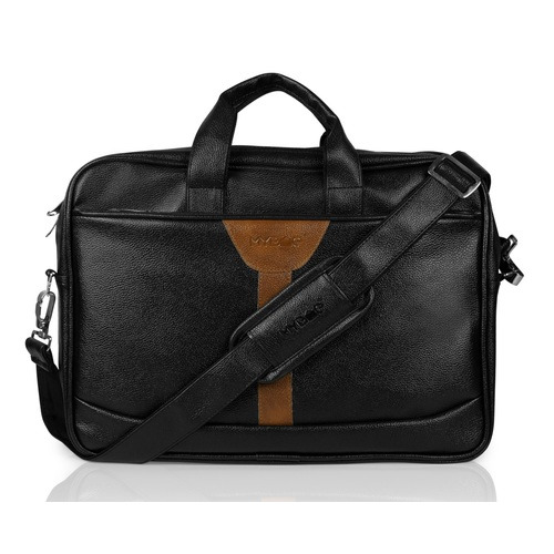 Pu Leather Office Bag 15.6 Inch - Color: Black/ Brown