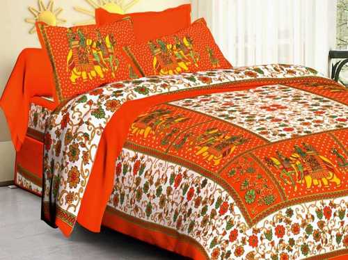 Multicolored Printed Bed Sheet