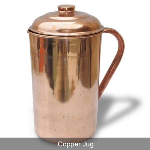 Metal Glossy Plain Copper Jug