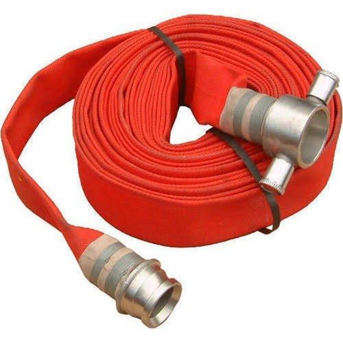 6 Bar Pressure Flexible Red Fire Fighting Canvas Hose