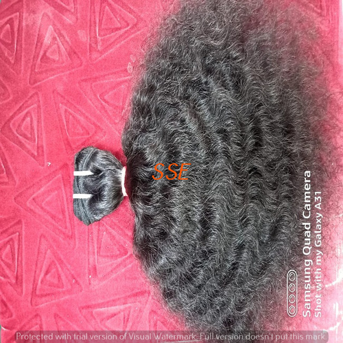 Indian Curly Human Hair Extensions - 20 Inch Length, Natural Brown/Black/Blonde Color | Remy Hair, Soft & Shiny with Intact Cuticles