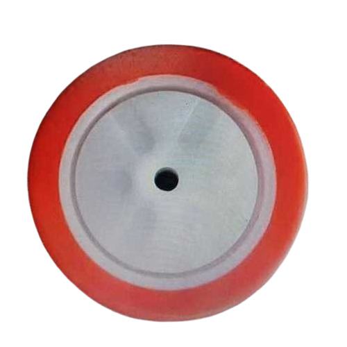 Pu Trolley Castor Wheel - Color: White & Red