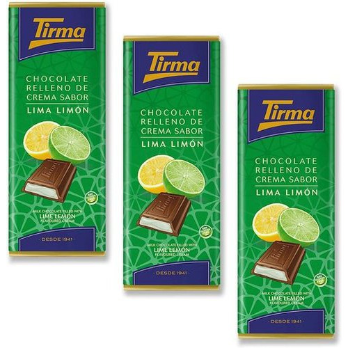 Tirma Lime Lemon Milk Chocolate 98 G - Color: White