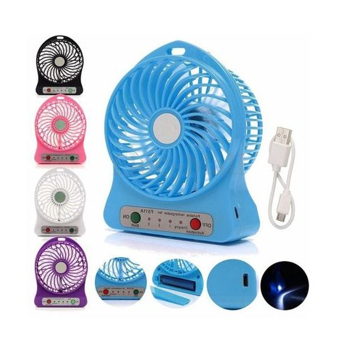 Hi Touch Mini Portable Usb Rechargeable 3 Speed Fan - Color: Various