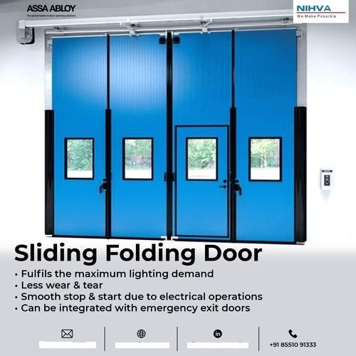 Blue Sliding Folding Door Nihva At Best Price In Pune Nihva Technologies Pvt Ltd