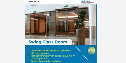 Swing Glass Door With 180 Degree Opening