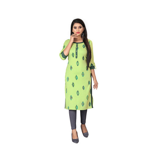 Rayon Printed Kurti - Bust Size: 38 Inch (In)