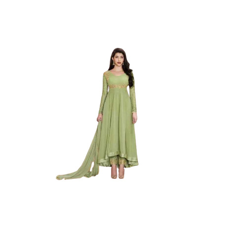 Designer Long Length Ladies Suits - Woven Chiffon, Georgette, Silk, Sizes S to XL | Breathable, Washable, Full Sleeves, Suitable for All Seasons