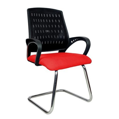 Fixed Armrest Mesh Chairs - Color: Red+Black