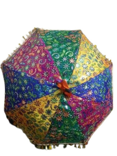 All Rajasthani Embroidered Khajuri Umbrella