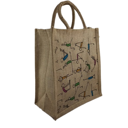 Beige Color Jute Shopping Bag