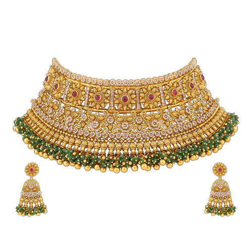 Gold Necklace Earring Set - Gender: Women'S