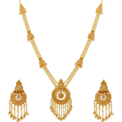 Uncut Diamond Gold Necklace Set