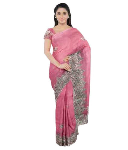 As Shown Fancy Hand Embroidered Saree