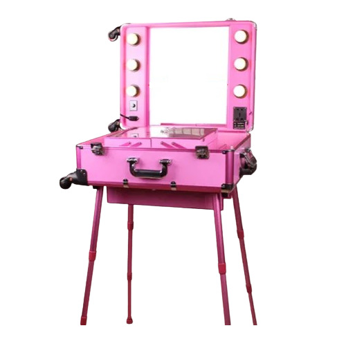 Pink Led Vanity Case With Mirror - Feature: Aseptic