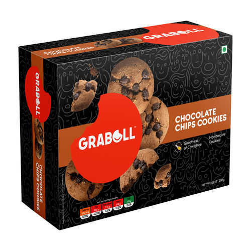 A Grade Chocolate Chips Cookies (Pack Of 1 X 200G X 28 Unit) Packaging: Box