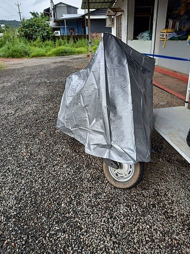 Waterproof Grey Color Motorcycle Cover for Bikes and Scooters Laminated Film