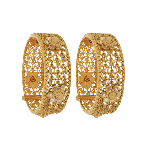 Gold Bangles - Diameter: 2.6 Inch (In)