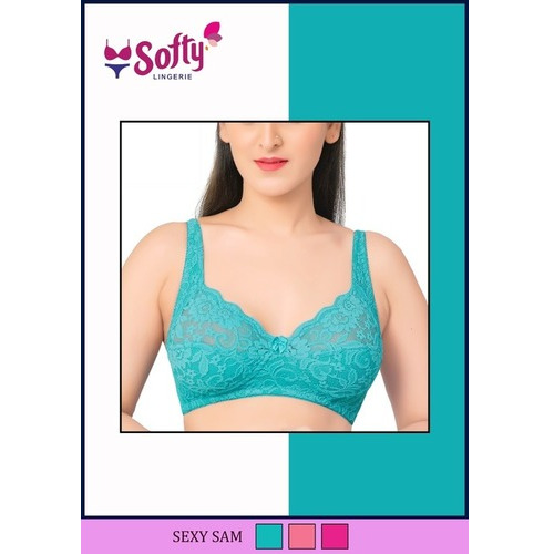 Fancy Lace With Side Support Bra - Color: Multi-Color