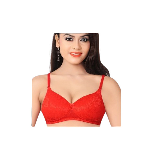 Mohini Sp Lycra Lace Bra - Color: Red