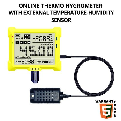 Digital Thermo Hygrometer Blue-H-B-Thie - Bluetooth, Wireless, Online By Miigo