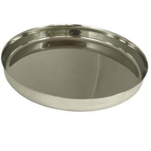 Stainless Steel Thali Tray - 12 to 18 Inches, Silver Color | Optimum Quality, Easy to Use, Long Life